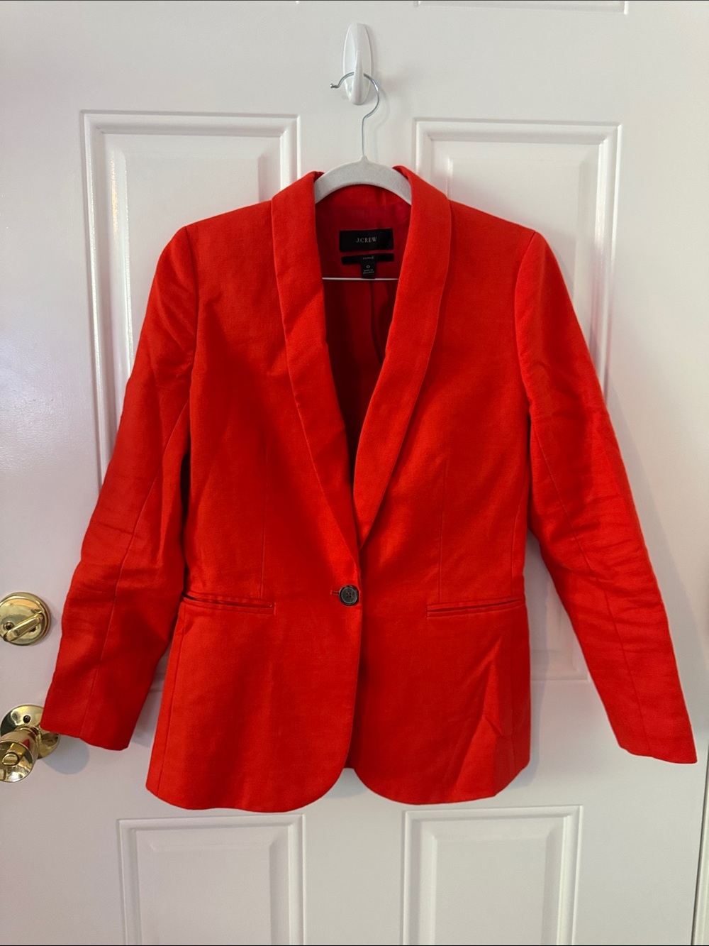 J. Crew Women's Red Single-Button Blazer